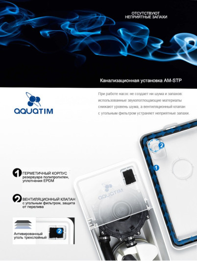 Канализационный фекальный насос измельчитель AquaTIM  AM-STP-400n2