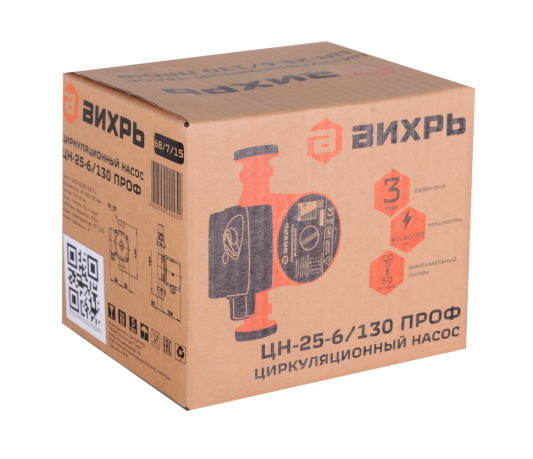 Циркуляционный насос Вихрь ЦН-25-6/130 ПРОФ 68/7/15