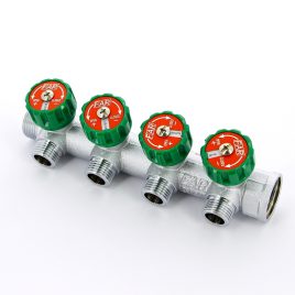 Коллектор FAR под плоское уплотнение 3/4” - 1/2” / 4 выхода